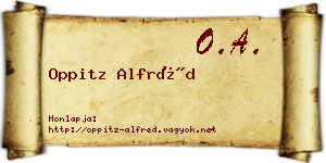Oppitz Alfréd névjegykártya